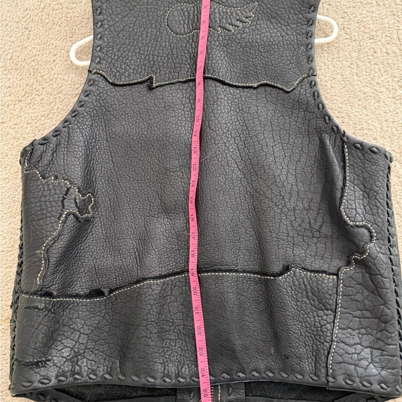 Black Leather Vest - Picture 8 of 10